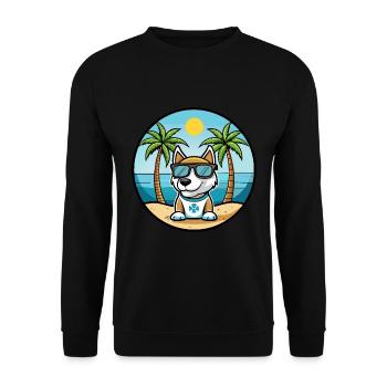 Argentino Chien Race Dessin Animé Lunettes De Soleil Plage - Sweat-shirt Unisexe - noir - Devant - Alina (178cm) & Michal (187cm)