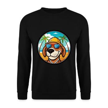 Bruno Jura Hound Hunderasse Cartoon Sonnenbrille Strand - Unisex Pullover - Schwarz - Vorne - Alina (178cm) & Michal (187cm)