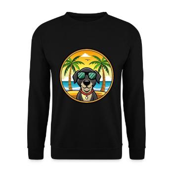 Lunettes de soleil de race de chien de chien de la Forêt-Noire - Sweat-shirt Unisexe - noir - Devant - Alina (178cm) & Michal (187cm)