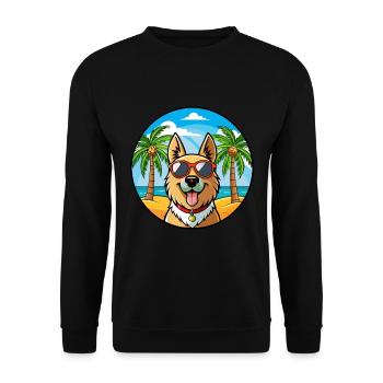 Bucovine Berger Race Dessin Animé Lunettes De Soleil Plage - Sweat-shirt Unisexe - noir - Devant - Alina (178cm) & Michal (187cm)