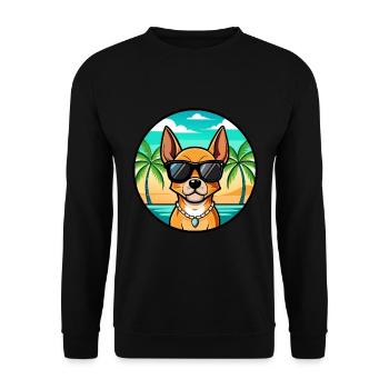 Englische Spielzeug Terrier Hund Rasse Cartoon Sonnenbrille - Unisex Pullover - Schwarz - Vorne - Alina (178cm) & Michal (187cm)