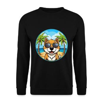 Lunettes de soleil de dessin animé de race de chien Kintamani Beach - Sweat-shirt Unisexe - noir - Devant - Alina (178cm) & Michal (187cm)