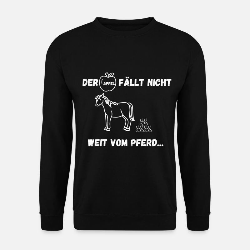 La pomme ne tombe pas loin du cheval - Sweat-shirt Unisexe - noir