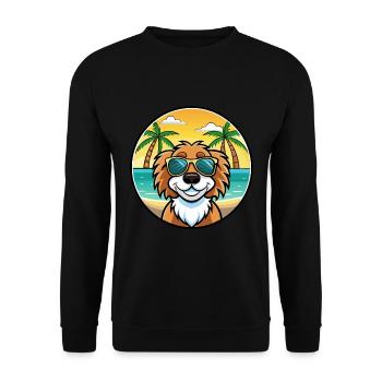 Stabyhoun Chien Race Dessin Animé Lunettes de Soleil Plage - Sweat-shirt Unisexe - noir - Devant - Alina (178cm) & Michal (187cm)