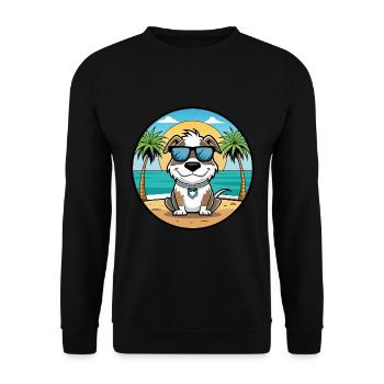 Argentino Chien Race Dessin Animé Lunettes De Soleil Plage - Sweat-shirt Unisexe - noir - Devant - Alina (178cm) & Michal (187cm)