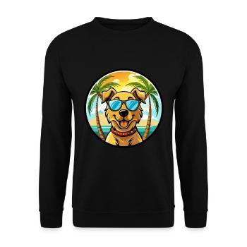 Chesapeake Bay Retriever Dog Breed Cartoon Beach - Unisex Sweatshirt - black - Front - Alina (178cm) & Michal (187cm)