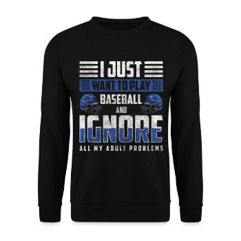 Joueur de baseball Sport Lanceur - Sweat-shirt Unisexe - noir - Devant - Alina (178cm) & Michal (187cm)