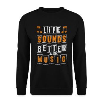 Music Band Musical Orchestra - Unisex Sweatshirt - black - Front - Alina (178cm) & Michal (187cm)