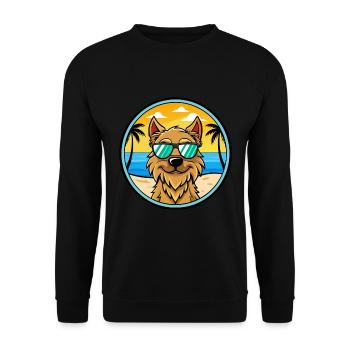 Griffon Nivernais Chien Race Dessin Animé Lunettes De Soleil Plage - Sweat-shirt Unisexe - noir - Devant - Alina (178cm) & Michal (187cm)
