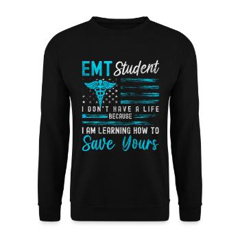 Student Uni Computer Lehrer - Unisex Pullover - Schwarz - Vorne - Alina (178cm) & Michal (187cm)