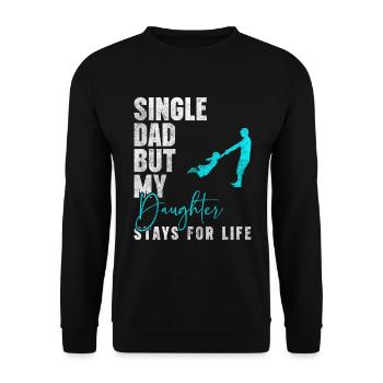 Single Relationship Status Dating Pick-up - Unisex Sweatshirt - black - Front - Alina (178cm) & Michal (187cm)