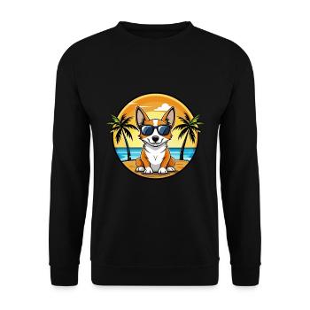 Lunettes de soleil de dessin animé de race de chien Fox Terrier miniature - Sweat-shirt Unisexe - noir - Devant - Alina (178cm) & Michal (187cm)
