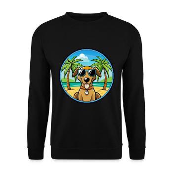 Polonais Chien Chien Race Dessin Animé Lunettes De Soleil Plage - Sweat-shirt Unisexe - noir - Devant - Alina (178cm) & Michal (187cm)