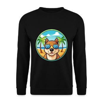 Lunettes de soleil de dessin animé de race de chien de jouet russe plage - Sweat-shirt Unisexe - noir - Devant - Alina (178cm) & Michal (187cm)
