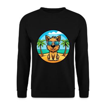 Tenterfield Terrier Hunderasse Cartoon Sonnenbrille - Unisex Pullover - Schwarz - Vorne - Alina (178cm) & Michal (187cm)