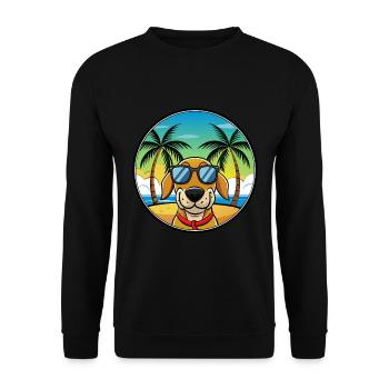 Transylvanian Hound Dog Breed Cartoon Sunglasses - Unisex Sweatshirt - black - Front - Alina (178cm) & Michal (187cm)