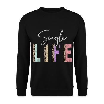 Single Human Love Ripper - Unisex Sweatshirt - black - Front - Alina (178cm) & Michal (187cm)