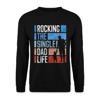 Alleinstehend Beziehungsstatus Humor - Unisex Pullover - Schwarz - Vorne - Alina (178cm) & Michal (187cm)