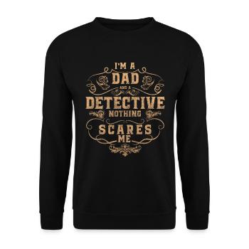 Private Detective Tracking Agent - Unisex Sweatshirt - black - Front - Alina (178cm) & Michal (187cm)