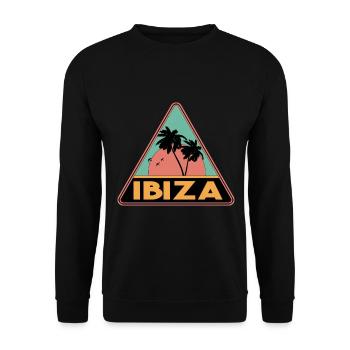 Dreieck Palmen Ibiza - Unisex Pullover - Schwarz - Vorne - Alina (178cm) & Michal (187cm)