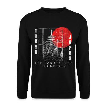 Tokio Traumreise Tourist - Unisex Pullover - Schwarz - Vorne - Alina (178cm) & Michal (187cm)