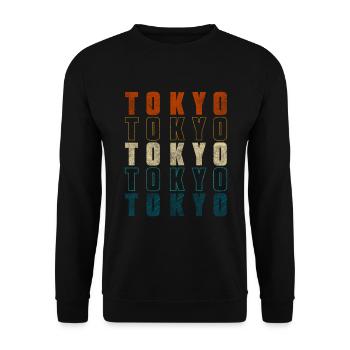 Samouraï de la ville de Tokyo - Sweat-shirt Unisexe - noir - Devant - Alina (178cm) & Michal (187cm)