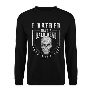 Frisur Alter Platte Haar - Unisex Pullover - Schwarz - Vorne - Alina (178cm) & Michal (187cm)