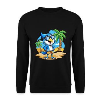 Blue Jay Lustige Cartoon Sommer Strand Sonnenbrille - Unisex Pullover - Schwarz - Vorne - Alina (178cm) & Michal (187cm)