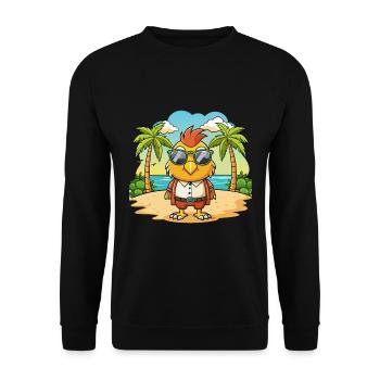 Lunettes de soleil Hawk Funny Cartoon Summer Beach - Sweat-shirt Unisexe - noir - Devant - Alina (178cm) & Michal (187cm)