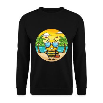 Biene Lustige Cartoon Sommer Strand Sonnenbrille - Unisex Pullover - Schwarz - Vorne - Alina (178cm) & Michal (187cm)