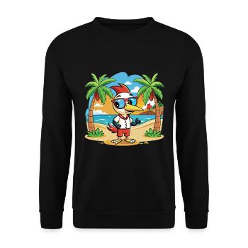 Woodpecker Lustige Cartoon Sommer Strand Sonnenbrille - Unisex Pullover - Schwarz - Vorne - Alina (178cm) & Michal (187cm)