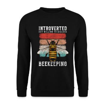 Beekeeper Bee Insect Hive - Unisex Sweatshirt - black - Front - Alina (178cm) & Michal (187cm)