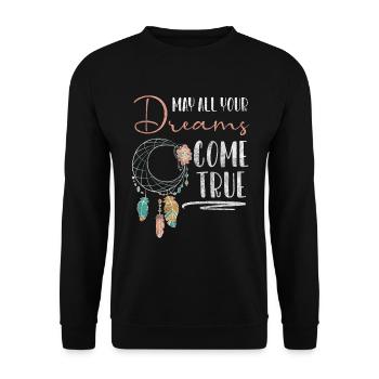 Dreaming Faith Happiness - Unisex Sweatshirt - black - Front - Alina (178cm) & Michal (187cm)