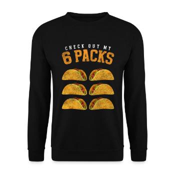 Mexican Fast Food Foodie Chili - Unisex Sweatshirt - black - Front - Alina (178cm) & Michal (187cm)