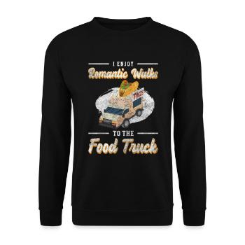 Fast Food Food Festival Food Truck - Unisex Sweatshirt - black - Front - Alina (178cm) & Michal (187cm)