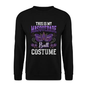 Maske Feier Unbekannt Zweites Gesicht - Unisex Pullover - Schwarz - Vorne - Alina (178cm) & Michal (187cm)