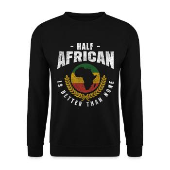 Kultur Steppe Naturschutz Giraffe - Unisex Pullover - Schwarz - Vorne - Alina (178cm) & Michal (187cm)
