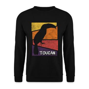 Tukan Urwald Regenwald Selten - Unisex Pullover - Schwarz - Vorne - Alina (178cm) & Michal (187cm)