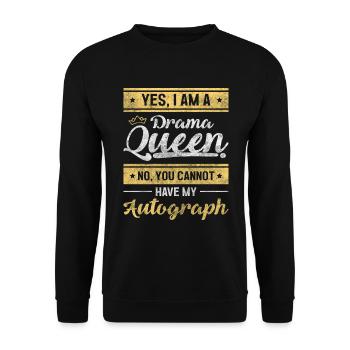 Drama Theater Mrs. Trouble - Unisex Sweatshirt - black - Front - Alina (178cm) & Michal (187cm)