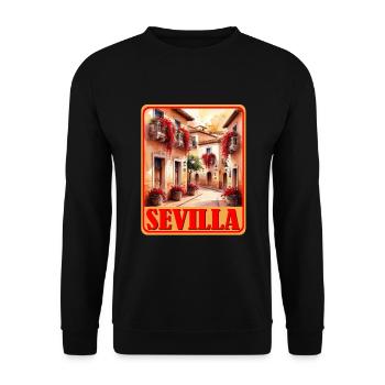 Sevilla andalusien - Unisex Pullover - Schwarz - Vorne - Alina (178cm) & Michal (187cm)