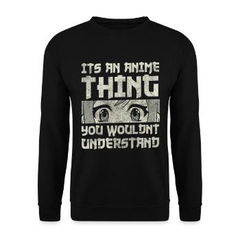 Disguise Anime Gamer Cute - Unisex Sweatshirt - black - Front - Alina (178cm) & Michal (187cm)