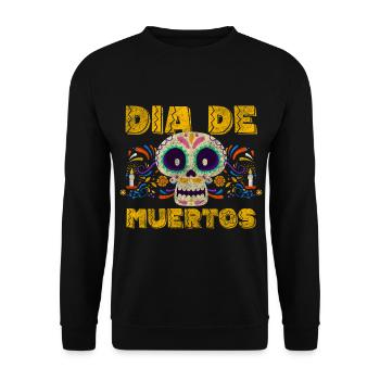 Holiday Skull Honor Remembrance - Unisex Sweatshirt - black - Front - Alina (178cm) & Michal (187cm)