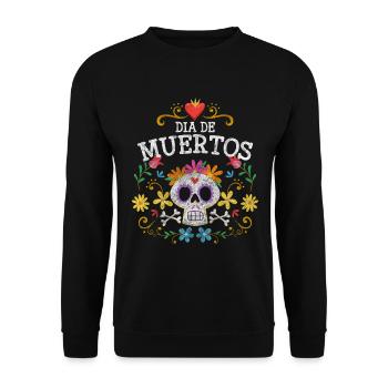 Fête des morts Tradition - Sweat-shirt Unisexe - noir - Devant - Alina (178cm) & Michal (187cm)