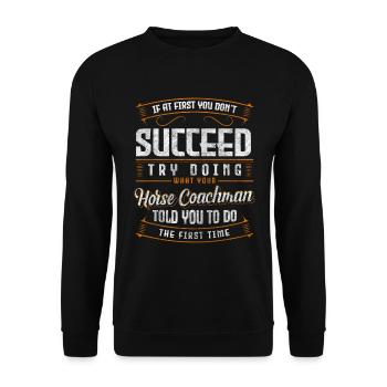 Calèche calèche de loisir - Sweat-shirt Unisexe - noir - Devant - Alina (178cm) & Michal (187cm)
