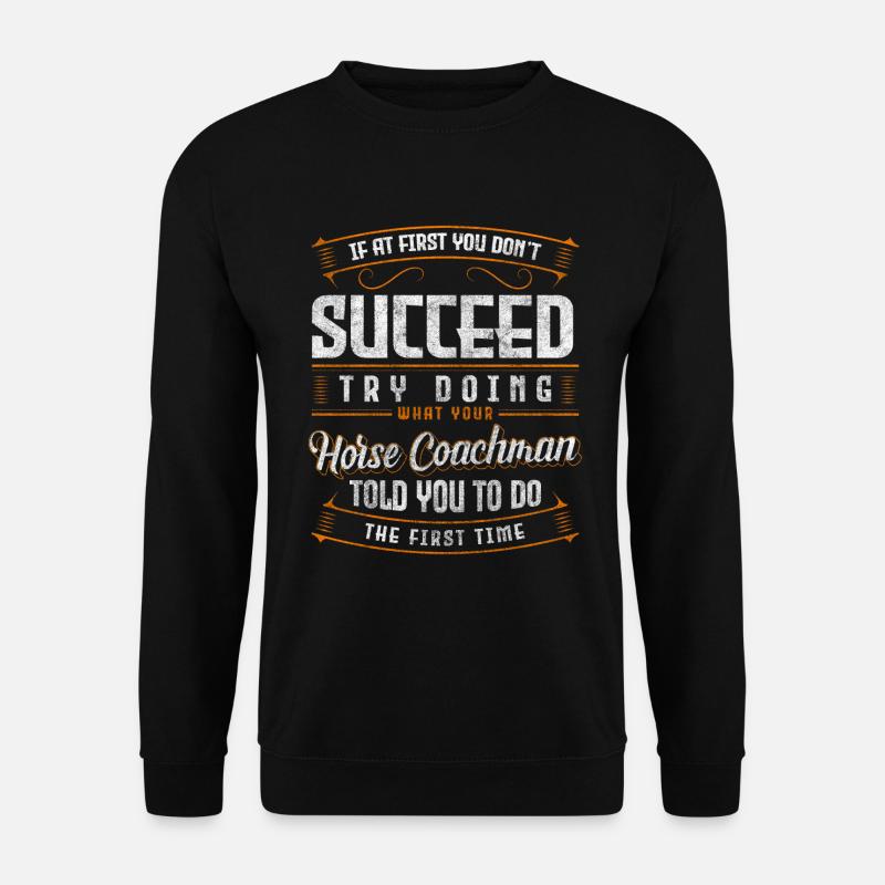 Pferdekutsche Hobby Wagen - Unisex Pullover - Schwarz