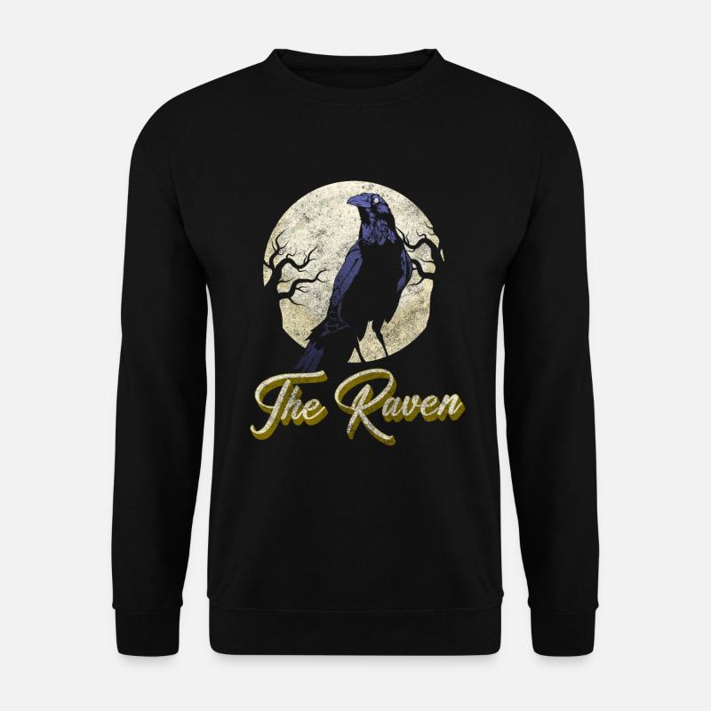 Krähe Nebelkrähe Wikinger Runen - Unisex Pullover - Schwarz