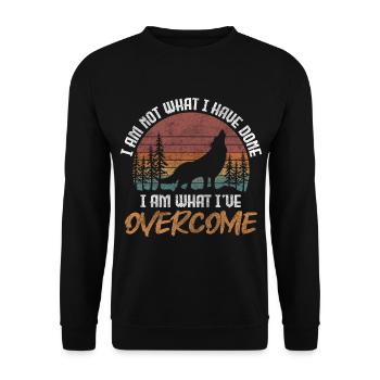 Wolf Hunt Howl Mythology - Unisex Sweatshirt - black - Front - Alina (178cm) & Michal (187cm)