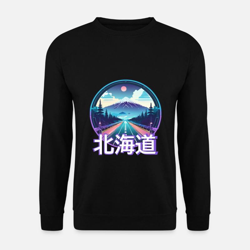 Hokkaido Dusk Vista - Unisex Pullover - Schwarz