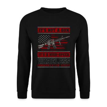 Gun Rifle Sports Club - Unisex Sweatshirt - black - Front - Alina (178cm) & Michal (187cm)