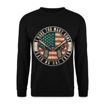 Club d’armes - Sweat-shirt Unisexe - noir - Devant - Alina (178cm) & Michal (187cm)
